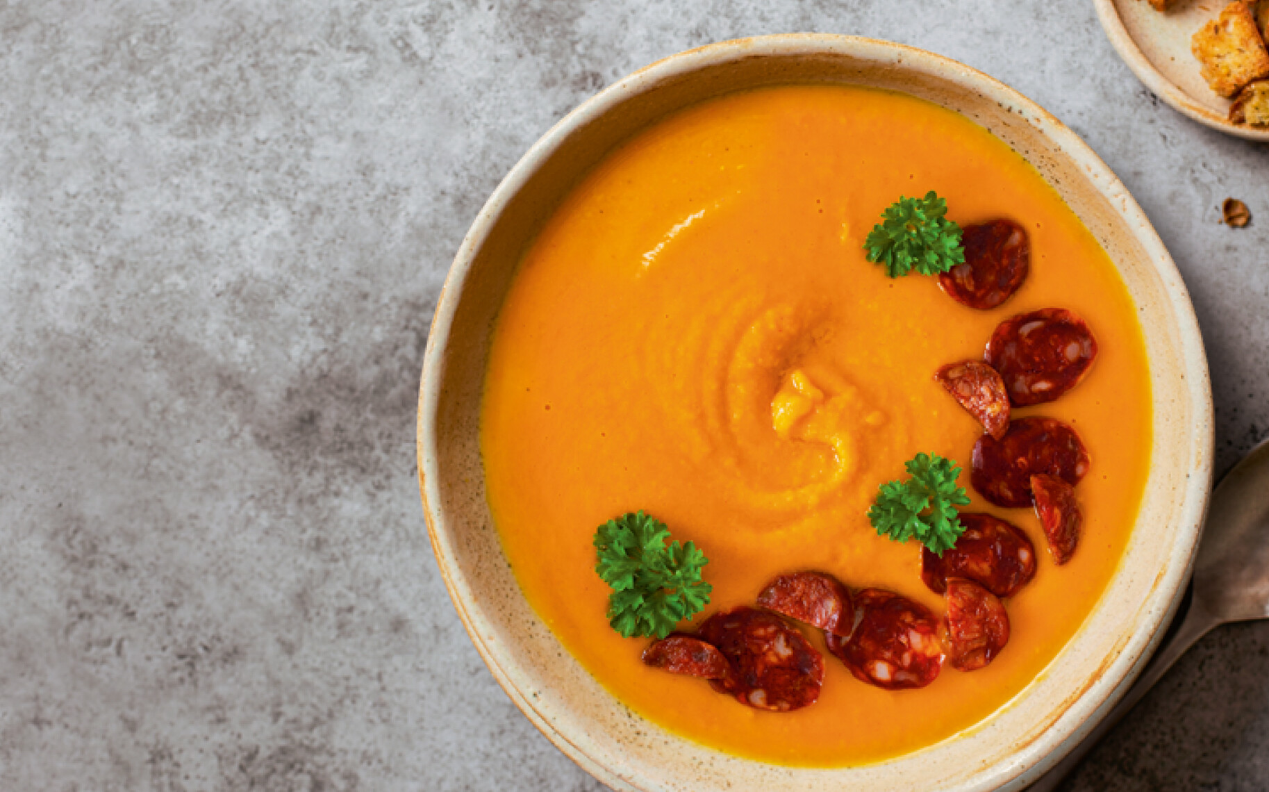 Rote-Linsen-Suppe mit Chorizo