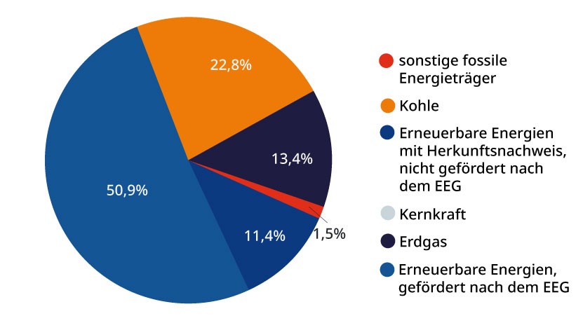 Energieträgermix in Deutschland 2024