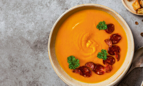 Rote-Linsen-Suppe mit Chorizo