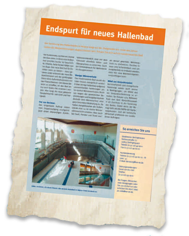 direkt Artikel November 2010 - Endspurt für neues Hallenbad
