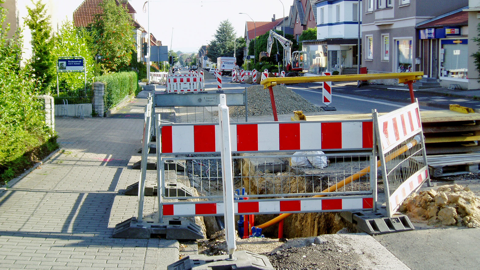 Baustelle der Stadtwerke Oerlinghausen